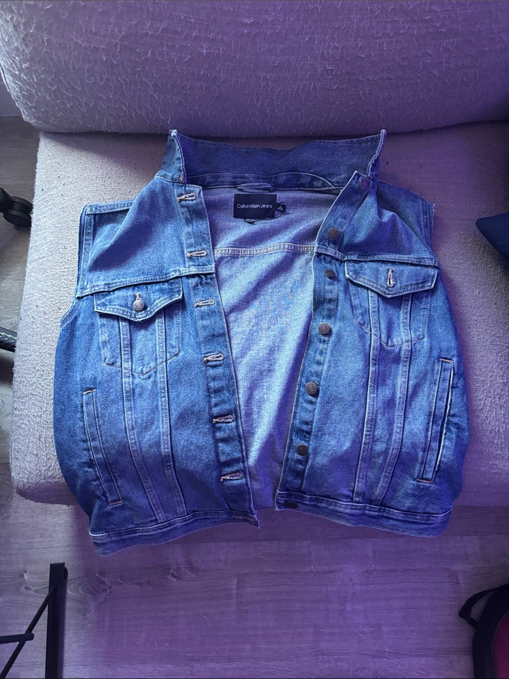 Calvin Klein Blue Denim Vest